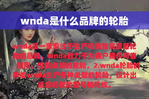 wnda是什么品牌的轮胎