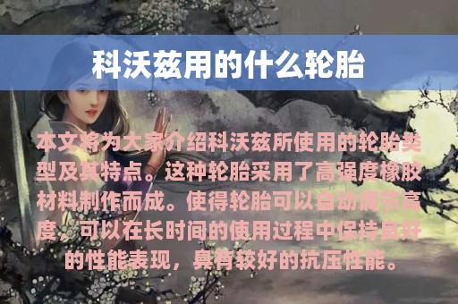 科沃兹用的什么轮胎