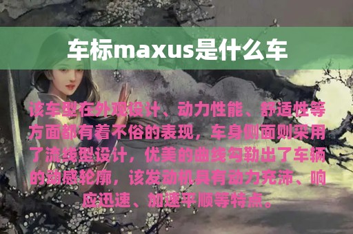 车标maxus是什么车