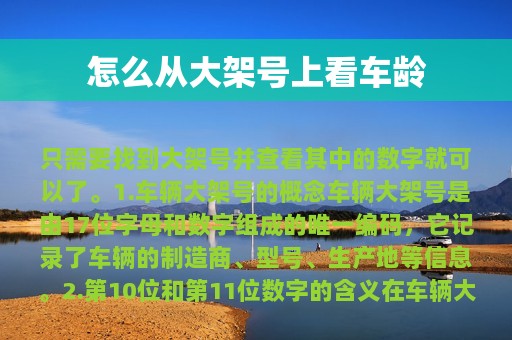 怎么从大架号上看车龄