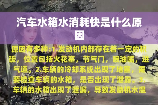 汽车水箱水消耗快是什么原因