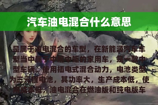 汽车油电混合什么意思