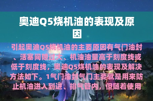 奥迪Q5烧机油的表现及原因