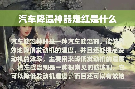 汽车降温神器走红是什么