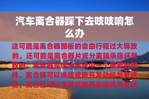 汽车离合器踩下去吱吱响怎么办