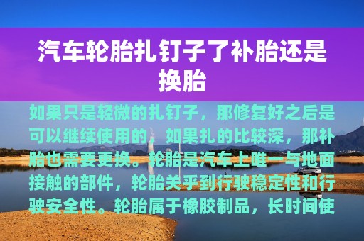 汽车轮胎扎钉子了补胎还是换胎