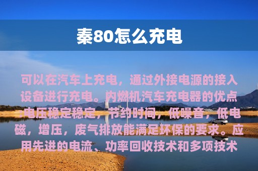 秦80怎么充电