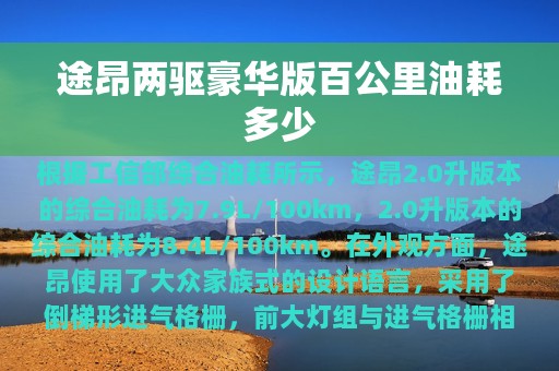 途昂两驱豪华版百公里油耗多少