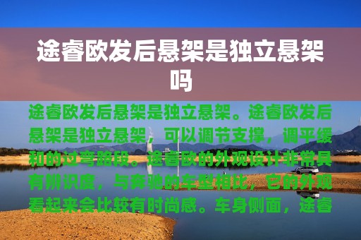 途睿欧发后悬架是独立悬架吗