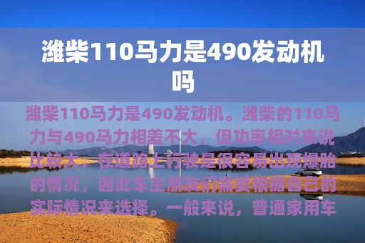 潍柴110马力是490发动机吗