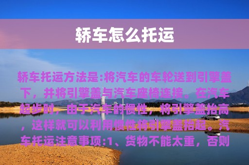 轿车怎么托运