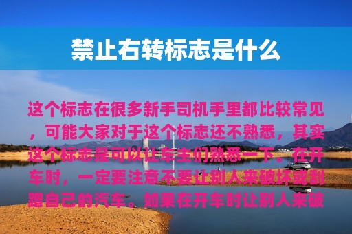 禁止右转标志是什么