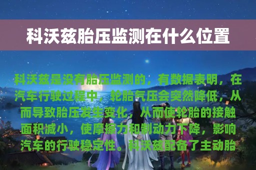 科沃兹胎压监测在什么位置