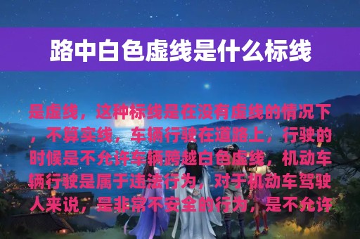 路中白色虚线是什么标线