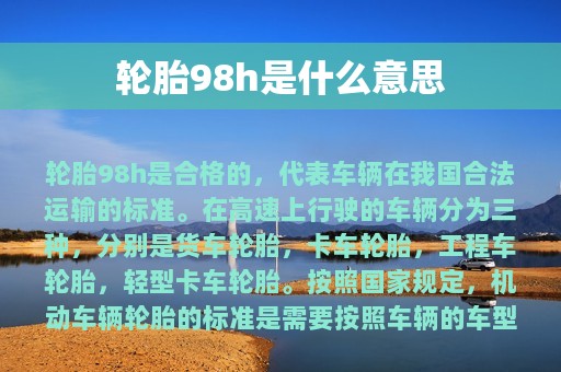 轮胎98h是什么意思