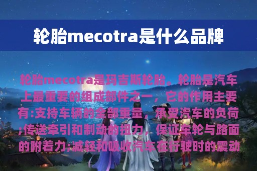 轮胎mecotra是什么品牌