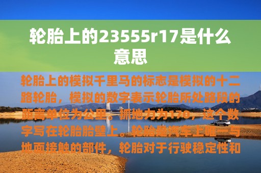 轮胎上的23555r17是什么意思