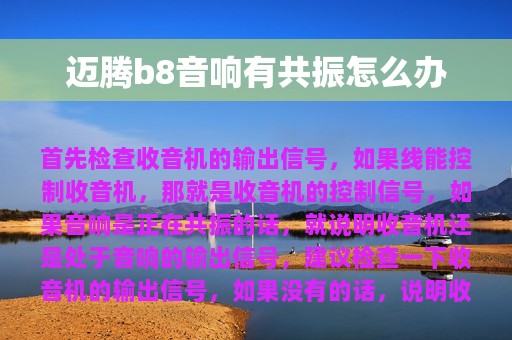 迈腾b8音响有共振怎么办