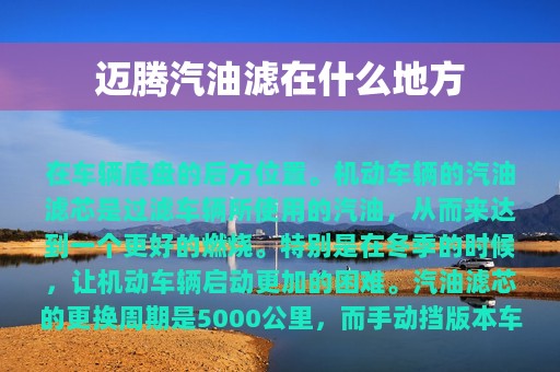 迈腾汽油滤在什么地方