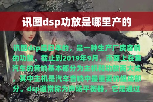 讯图dsp功放是哪里产的