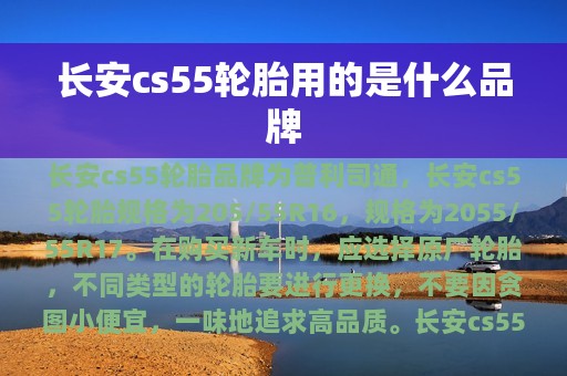 长安cs55轮胎用的是什么品牌