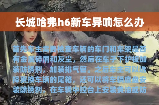 长城哈弗h6新车异响怎么办