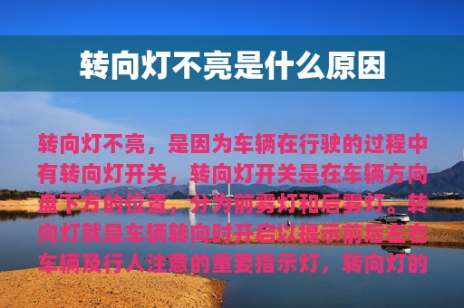 转向灯不亮是什么原因