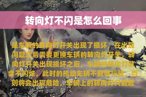 转向灯不闪是怎么回事