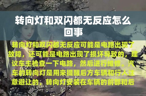 转向灯和双闪都无反应怎么回事