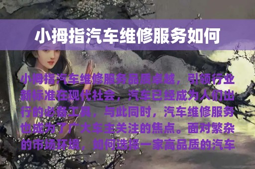 小拇指汽车维修服务如何