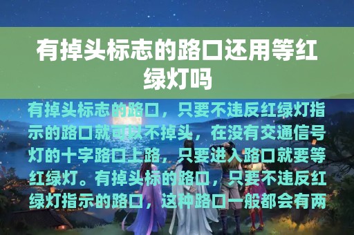 有掉头标志的路口还用等红绿灯吗