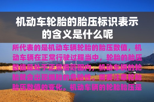 机动车轮胎的胎压标识表示的含义是什么呢