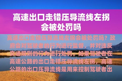 高速出口走错压导流线左拐会被处罚吗