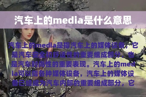 汽车上的media是什么意思