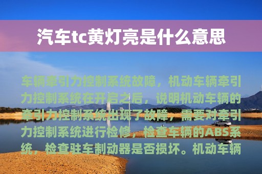 汽车tc黄灯亮是什么意思