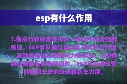 esp有什么作用