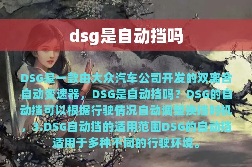 dsg是自动挡吗