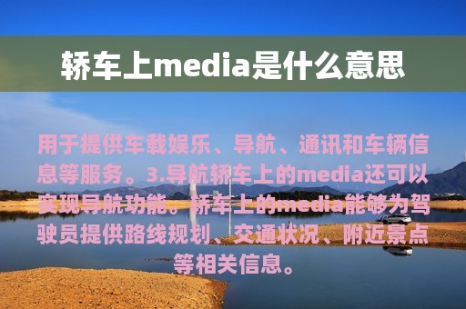 轿车上media是什么意思