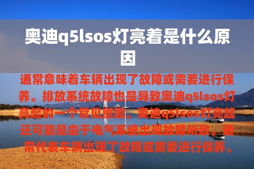 奥迪q5lsos灯亮着是什么原因