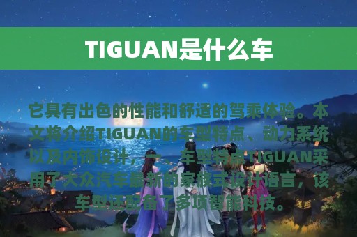 TIGUAN是什么车