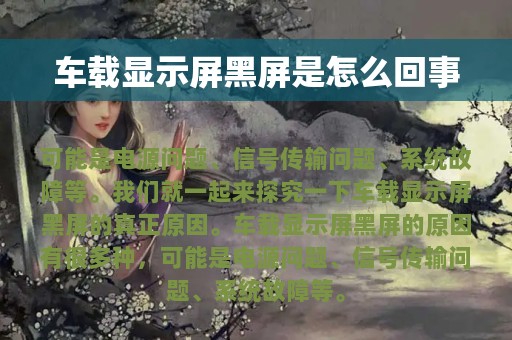 车载显示屏黑屏是怎么回事