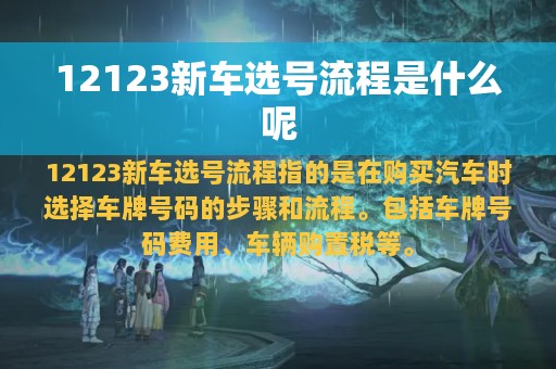 12123新车选号流程是什么呢