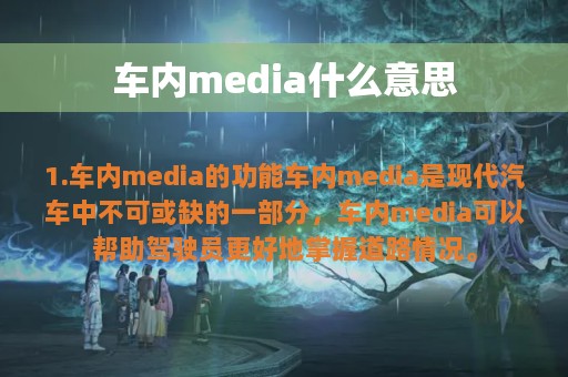 车内media什么意思