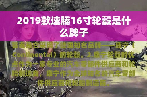 2019款速腾16寸轮毂是什么牌子