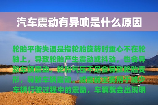 汽车震动有异响是什么原因