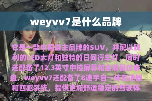 weyvv7是什么品牌