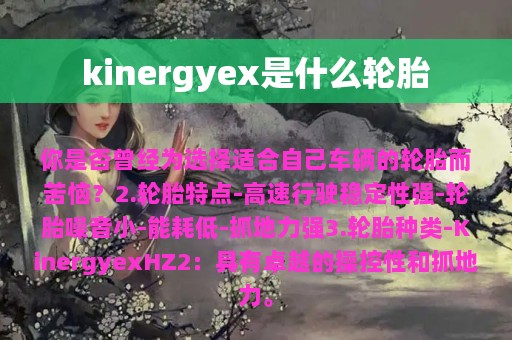 kinergyex是什么轮胎