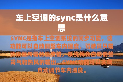 车上空调的sync是什么意思