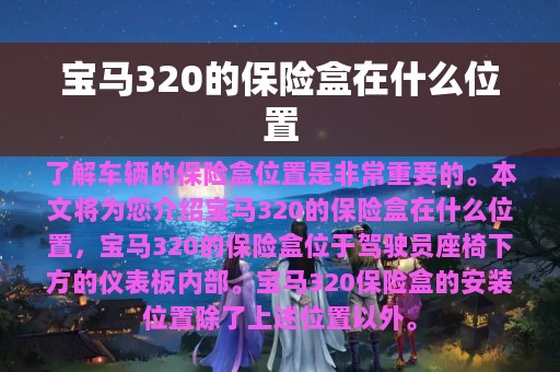 宝马320的保险盒在什么位置