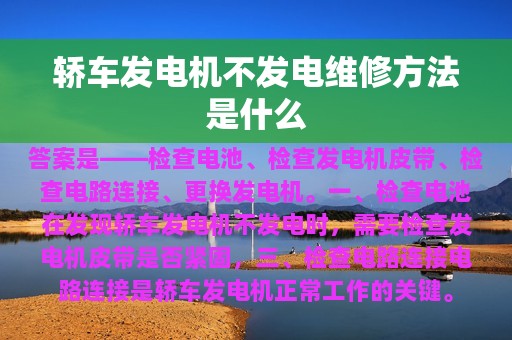 轿车发电机不发电维修方法是什么